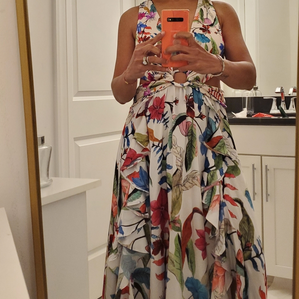 PatBo Zamia cutout Maxi Floral dress - Picture 8 of 11
